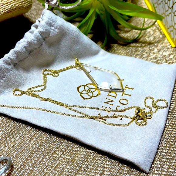 Kendra Scott necklace Olivia crackle long adjustable lariat necklace. - Picture 2 of 6